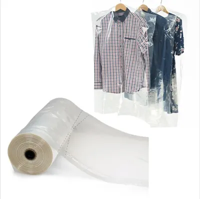 Disposable Plastic Poly Dry Cleaning Bags for Clothes Suit Garment Cover