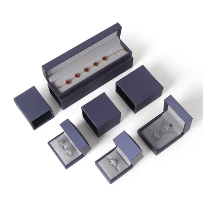 PU Brushed Leather Jewelry Box with Leather Sleeve Packaging Box