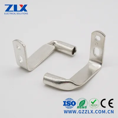 Customized Crimp Cable Lug Middle Beat Double Bend Copper Tube Terminal Connector