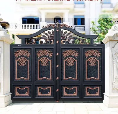 Cast Aluminum Door Electric Sliding Metal Gate with Factory Price