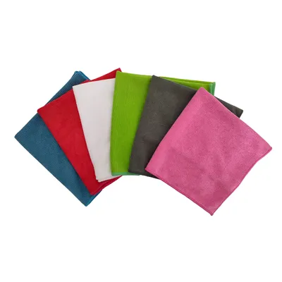 Multi-Purposes Custom 40X40cm Colorful Car Detailing 100% Microfiber Cleaning Cloth Microfiber Towels 300GSM Soft Absorbent Rag