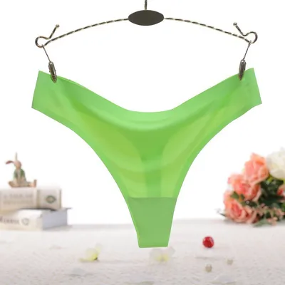 Women Briefs Ladies Ice Silk Sexy Lace Panties Seamless Transparent Underwear