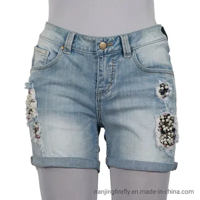 Fashion Stretch Denim Jeans Women's Shorts (F012)