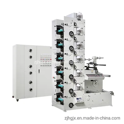 2/3/4/5/6/7/8 Color IR Dryer UV Dryer Paper Aluminum Foil PVC PE Sticker Label Flexo Printing Machine with Lamination Die Cutting Slitting Rewind Cold Foil
