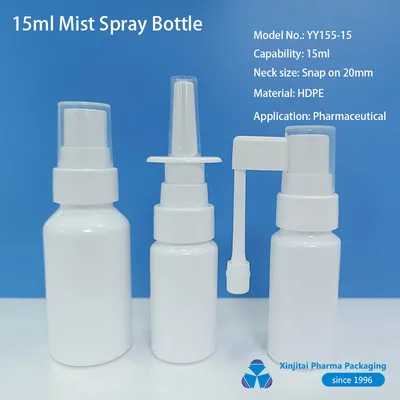 White 15ml PE Bottle with Snap Neck Long Rod Mouth Nasal Spray