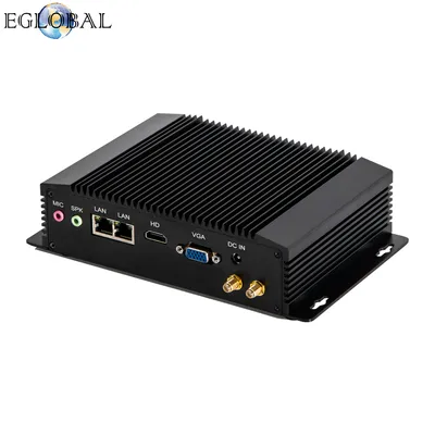 Eglobal New Fanless Mini Industrtial PC with Intel Core I5 3317u HD Dual LAN 4COM Port DDR3l