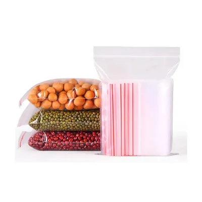 Hot Sale Custom Print Plastic Bread Packaging Bag Resealable Clear Packaging Polybag