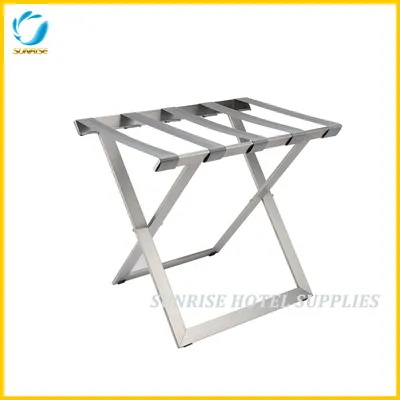 5 Star Hotel Stainless Steel Luggage Rack with Chrome Finish