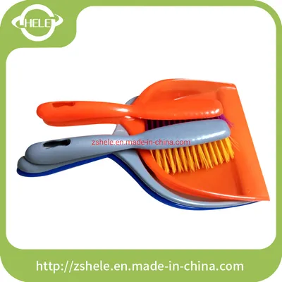 Mini Dustpan Set with Rubber, Short Handle Brush Hl-411