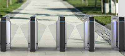 Bio-Metric Time Attendance Flap Barrier Gate Turnstile for Access Control Turnstile Gate Security System Pedestrian Access Control System in School