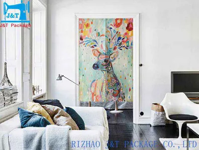 2018 New Design Home Decor Japanese Style Cartoon Printing Kids Hanging Door Curtain