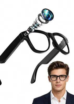 Bt 5.4 Audio Glasses WiFi Video Recording Smart Eyewear High Quality Shockproof Frame Ai Bluetooth Glass for Mountain Climbing