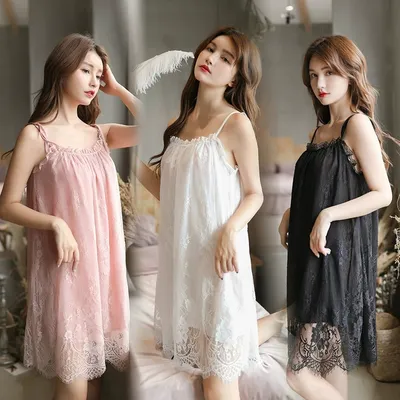 Factory Wholesale Lingerie Sets Sexy Women Ladies Sleepwear Nightgowns Sleep Dress Lace Sexy Night Dress
