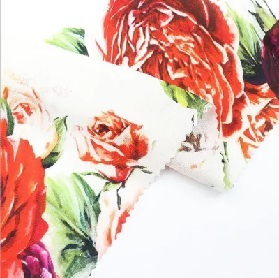 65% Viscose 19% Linen 16% Rayon Digital Sublimation Printing/Printed Woven Fabric for Dress Skirt Shirt
