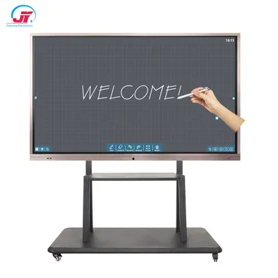 Electronic Movable Meeting Electronic Whiteboard LED Interactive Panel 75 Inch