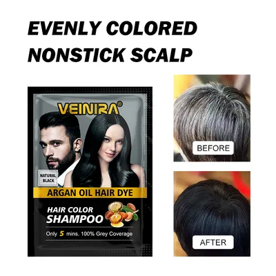 Veinira No Ammonia Only 5 Minutes Argan Oil Hair Dye Hair Color Black Shampoo Tintes Para EL Cabello