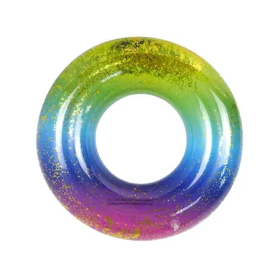 Custom Glitter Pool Floats - Personalized Shimmer Swim Ring for Summer