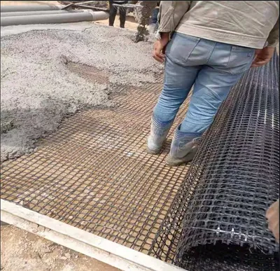 120-120kN Polyester Geogrid Pet Biaxial Geogrid for Slope Protection Railway Road Construction