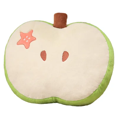 Green Apple Creative Throw Pillow Healing Tie Plush Toy Modeling Cute Three-Dimensional Doll Nap Pillow Gift for Girls