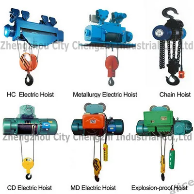 Capacity 700kg Md Wire Rope Electric Hoist