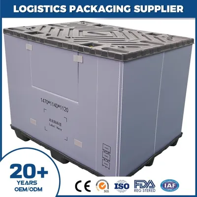 Space-Saving China Collapsible Foldable Plastic Pallet Box for Transport