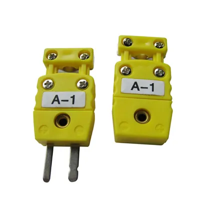 Mini Type K Thermocouple Connector with Cable Clamp