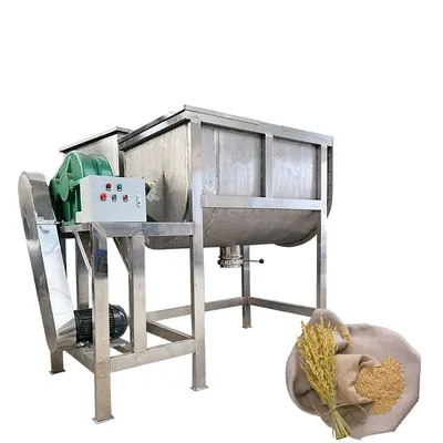 304 Stainless Steel U-Shape Food Dry Powder Mixer Horizontal Double Screw Belt Mixer