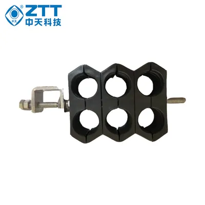 Through Core Type Feeder Clamps for 3/8" & 1/2" Cables Double-Hole 3 Rows (6х 3/8"-1/2")