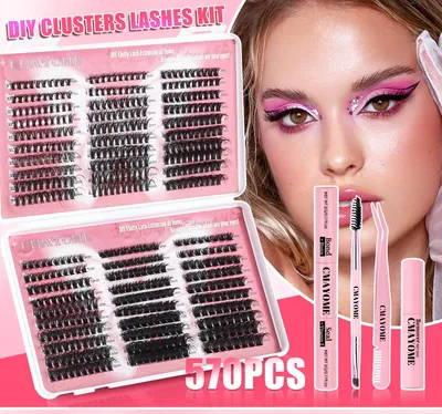 DIY Eyelash Book Segment Cluster Lashes D Curved 30d/40d/80d/100d Lashes