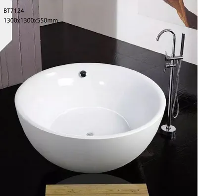 Circular Jacuzzi Frestanding Acrylic Bathtub (BT7124)