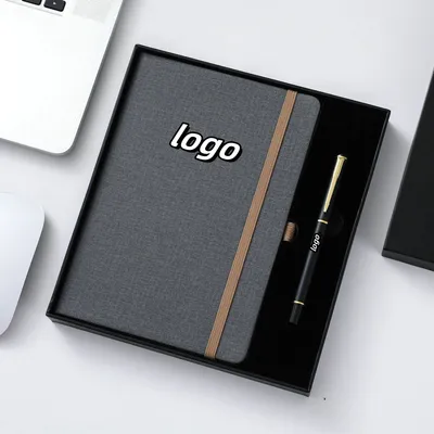 A5 Notebook with Pen for Business Gift Set Wholesale Customized Embossed Logo