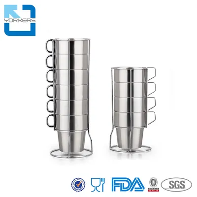 High Quality Stainless Steel Coffee Milk Cup Drinking Mug Gift Set