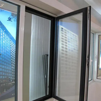Aluminum Alloy Push and Pull Window, Open Window, with Safety Guardrail, Screen Window, Fixed Window Yg-S081908