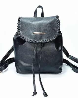 Lichee PU Leather Backpack with Knitting Flap Style School Backpack for Girls