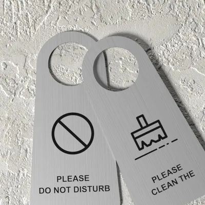 Stainless Steel Do Not Disturb Hotel Hanging Sign