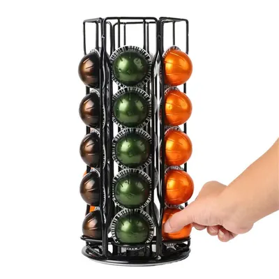 Rotating Vertuo Coffee Pods Holder 20-30PCS Standing Storage Rack