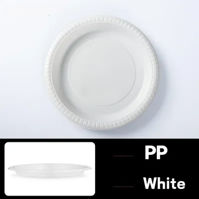 Hot Selling Disposable Eco-Friendly 9 Inch 1 Compartment PP Plastic Plates for Fast Food & Parties