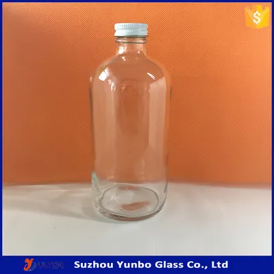 500ml Glass Juice Bottle 16 Oz Boston Beverage Bottle