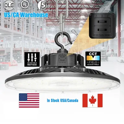 Us Warehouse 150W 200W 300W 400W Industrial Lamp Fixture UFO High Bay Light
