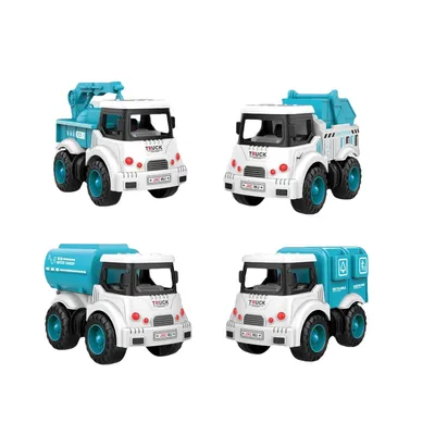 Pull-Back Pull Back Car Pull-Back City Sanitation Vehicle Toys