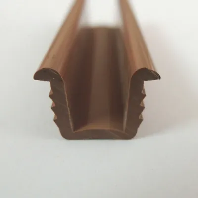 Plastic Extrusion U Shape Brown PVC Profile