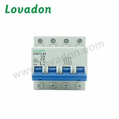 Isolator Switch 1p 2p 3p 4p Circuit Breaker Dz47c-63 C32 4p Miniature Circuit Breakers
