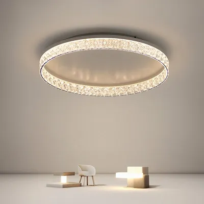 Zhongshan Dimmable Ceiling Lights LED Lamp Round Gold Chandelier Light Home Lighting