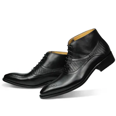 Wholesale Luxury Men Chelsea Boots Fashion Handmade High Grade Men's Leathe Shoes