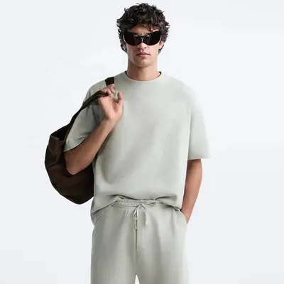 Fashion Wholesale Custom Blank Boxy Cotton Oversized Plain T Shirt for Men