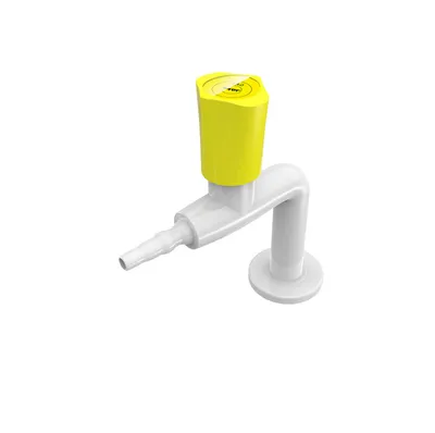 Lab Gas Fitting with Double Outlet in White Eyewash Shower