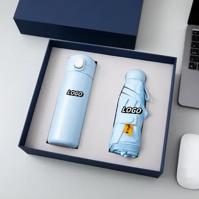 Wholesale Insulated Cup Umbrella Company Customized Logo Business Gift Box Gift Set