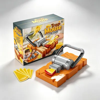 Table Game Toys Trap Mouse Board Game 2-4 Players Strategy Educational Toy for Kids Board Game Ages 4+ Family Party Desktop Game