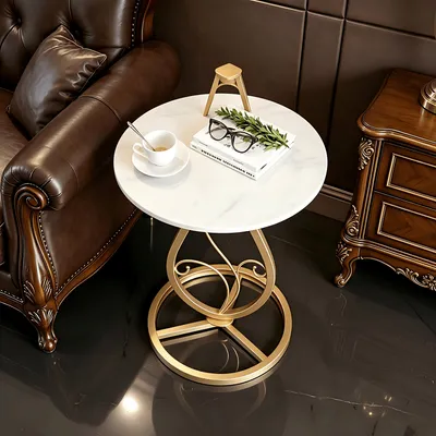 Durable Modern Fixed Structure Matte Surface Tea Table for Tea Room