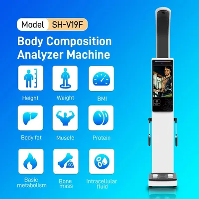 Sh-V19f Factory Wholesale Gym Nutrition Center Body Fat Height Weight Scale